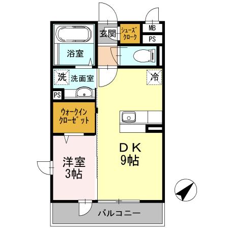 グレースコート（106） 間取り図画像