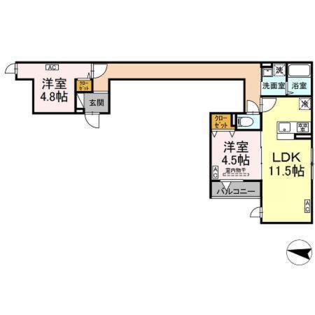 グラナーデ西亀有（202） 間取り図画像