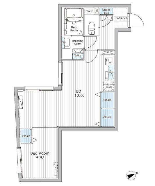 レジデンス市谷仲之町（206） 間取り図画像