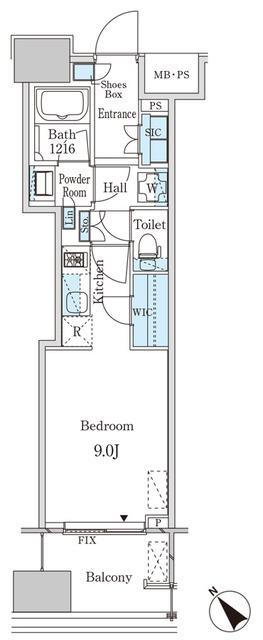 レガシス中目黒（1002） 間取り図画像