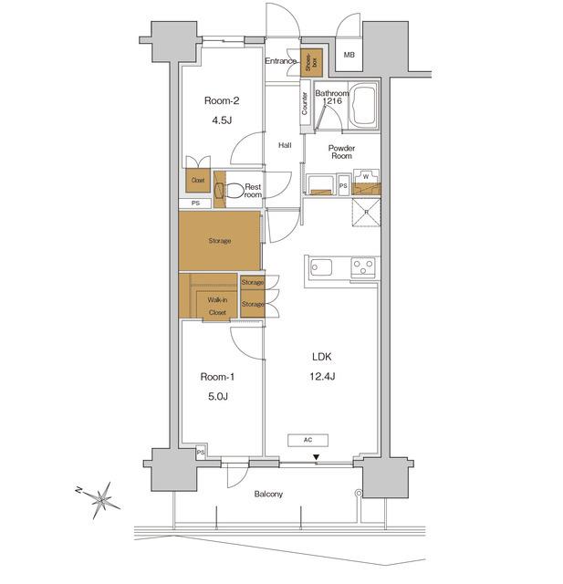 ＲＪＲプレシア東十条ガーデン（512） 間取り図画像