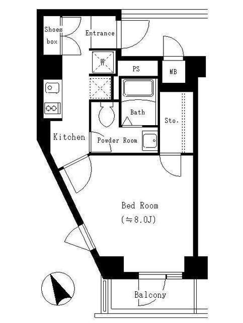 ブリリアント恵比寿（205） 間取り図画像