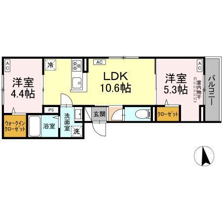 グラナーデ西新井栄町（301） 間取り図画像