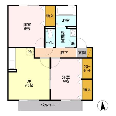 グリーンルーフ（202） 間取り図画像