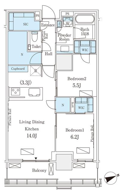 ロイヤルパークス品川（2203） 間取り図画像