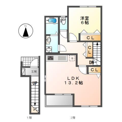 マンダリーヌ 間取り図画像