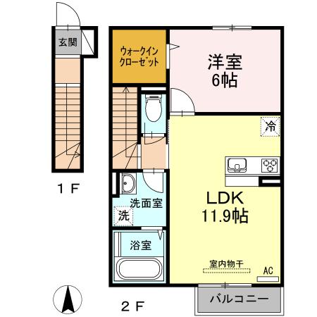 アゼリア上鷺　B（202） 間取り図画像