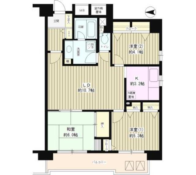 コーボック新小金井（501） 間取り図画像