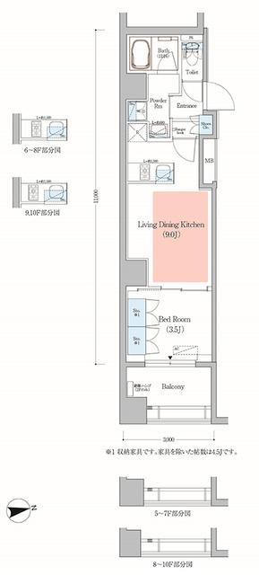 アーバネックス日本橋馬喰町（801） 間取り図画像