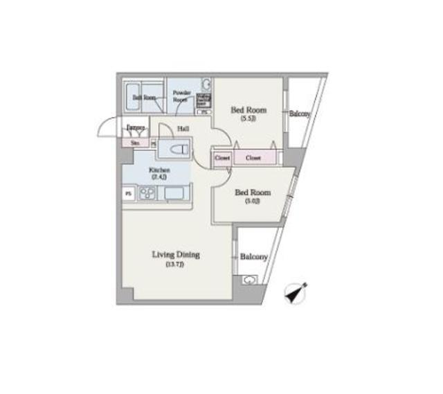 パークキューブ平和台（302） 間取り図画像