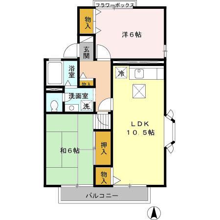 ドミールＫ　B（101） 間取り図画像