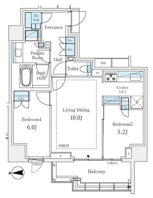 ザ・パークハウス代々木大山（501） 間取り図画像