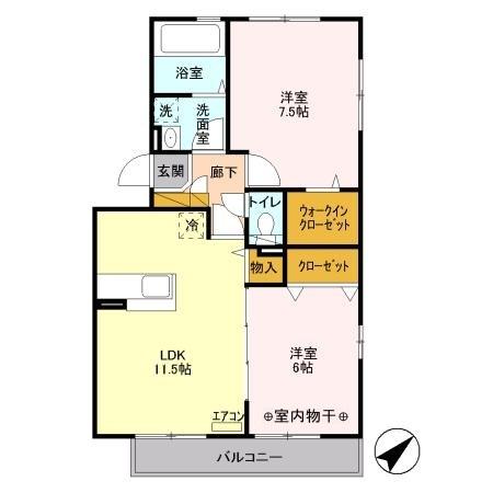 ボヌール・ハウス（201） 間取り図画像