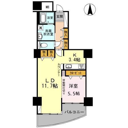 品川シーサイドビュータワー　Ⅱ（1803） 間取り図画像
