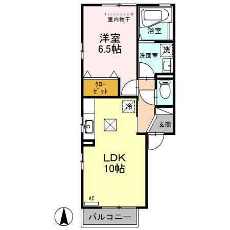 リビングタウンＳＡＫＵＲＡ　Ⅰ（101） 間取り図画像