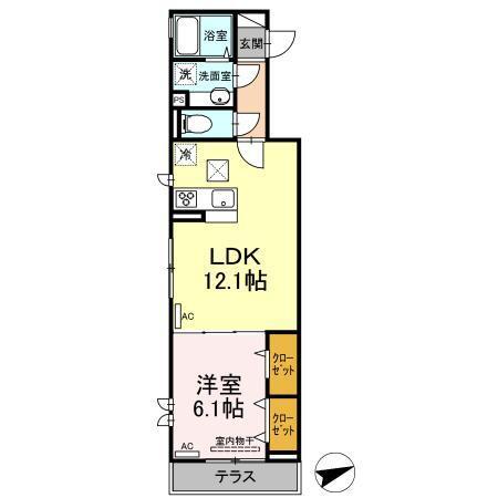 アンジュール徳丸Ａ棟（102） 間取り図画像