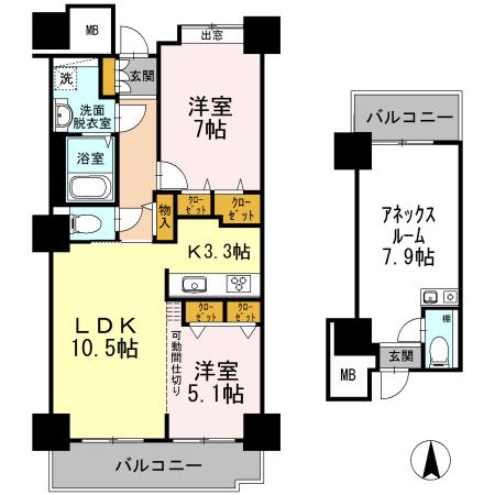 品川シーサイドビュータワー　Ⅰ（2312） 間取り図画像