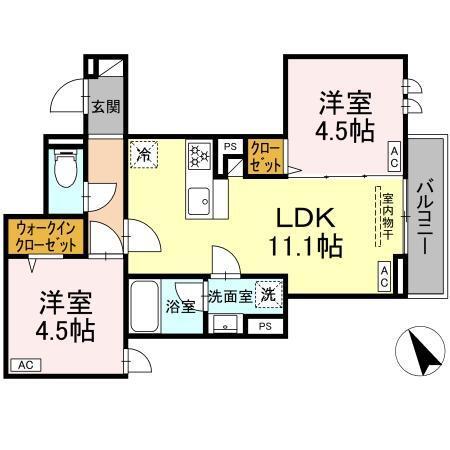 セレスティア桜上水（201） 間取り図画像