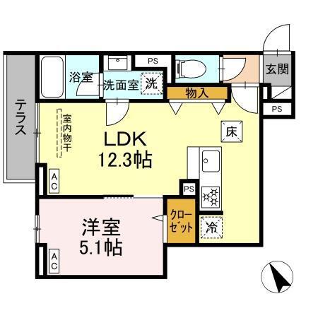 セレスティア桜上水（102） 間取り図画像