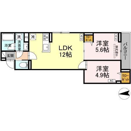 セレスティア六町Ⅳ（202） 間取り図画像