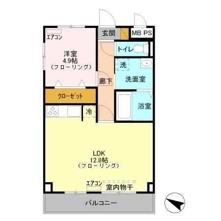 ＧＲＥＥＮＥＳＴ６（303） 間取り図画像