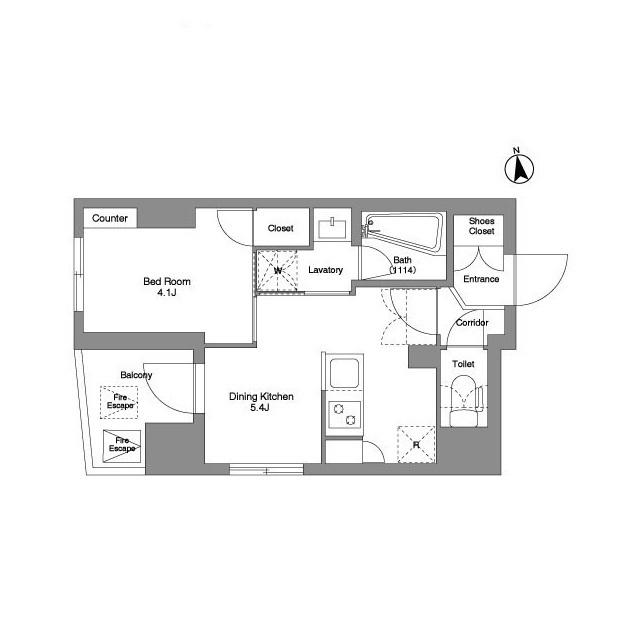 アジールコート浜松町（1003） 間取り図画像