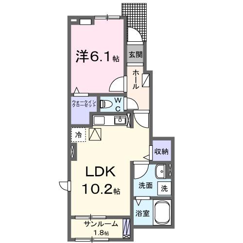 ジヴェルニー（102） 間取り図画像