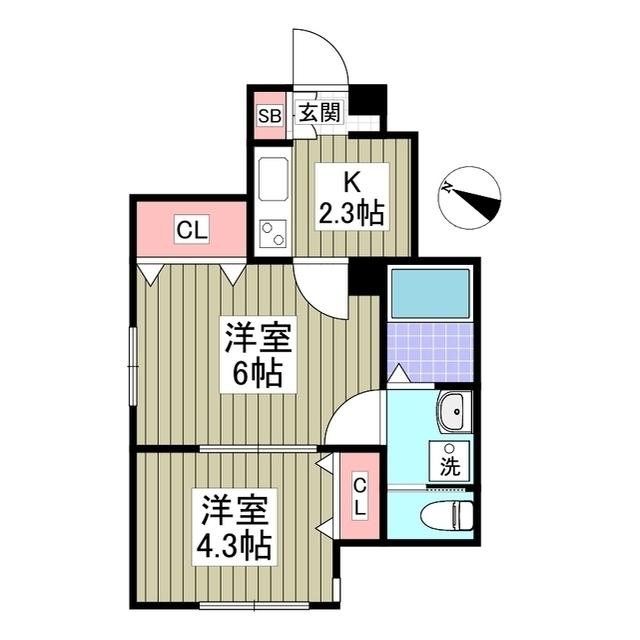 ヒルサイド西が丘（102） 間取り図画像