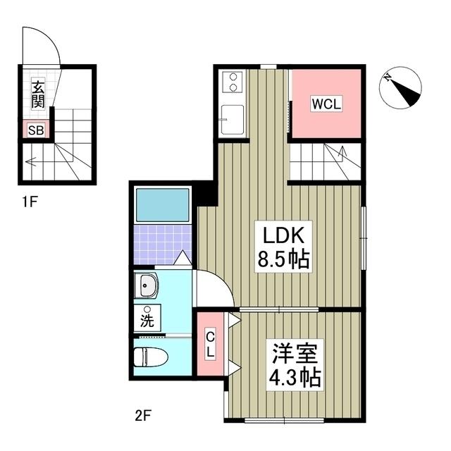ヒルサイド西が丘（201） 間取り図画像