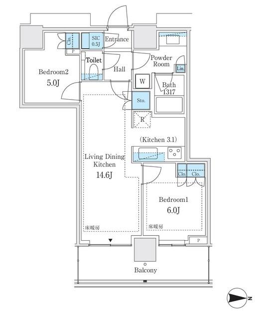 パークシティ中野　ザ　タワー　エアーズ（1623） 間取り図画像