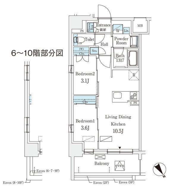 エル・セレーノ横浜（404） 間取り図画像