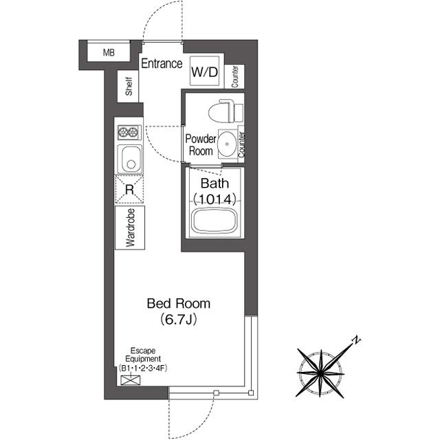 エスタート大井町フォレスト（303） 間取り図画像