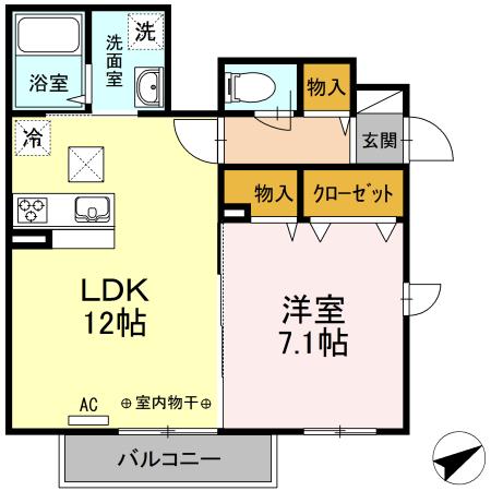 カーサ　デ　白楽（101） 間取り図画像