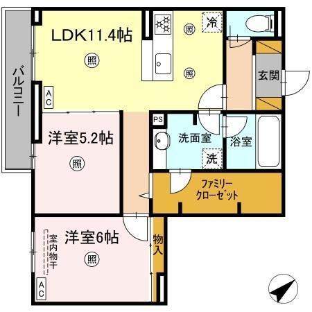 アミティエY（206） 間取り図画像