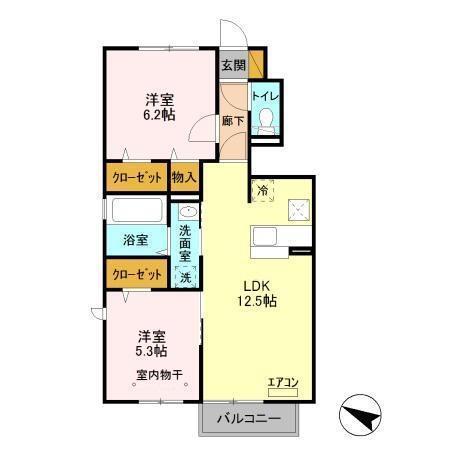 キャトルセゾン　Ｆ（105） 間取り図画像
