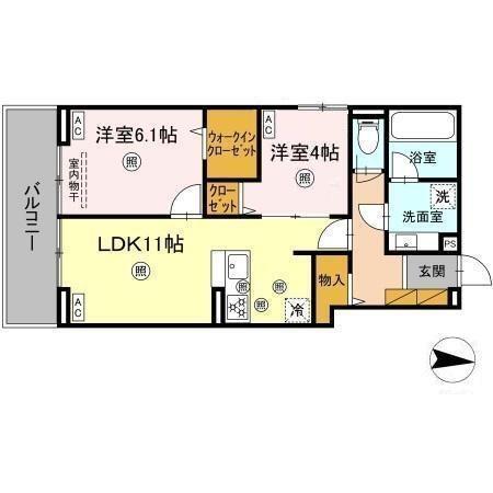 d-kuutio(ディークッティオ)（206） 間取り図画像