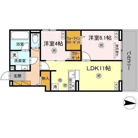 d-kuutio(ディークッティオ)（201） 間取り図画像