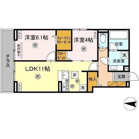 b-kubus(ビークブス)（106） 間取り図画像