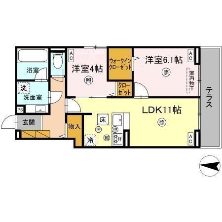 b-kubus(ビークブス)（101） 間取り図画像