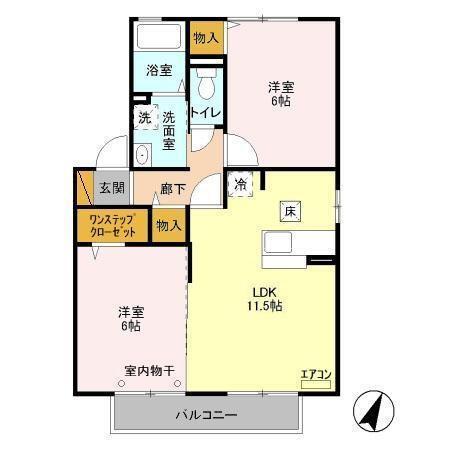 グラシューズ　Ⅱ（101） 間取り図画像
