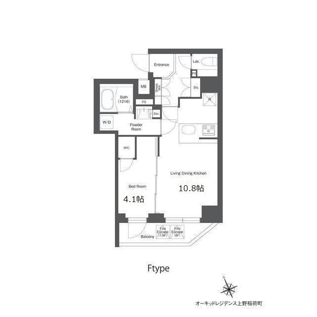 オーキッドレジデンス上野稲荷町（804） 間取り図画像
