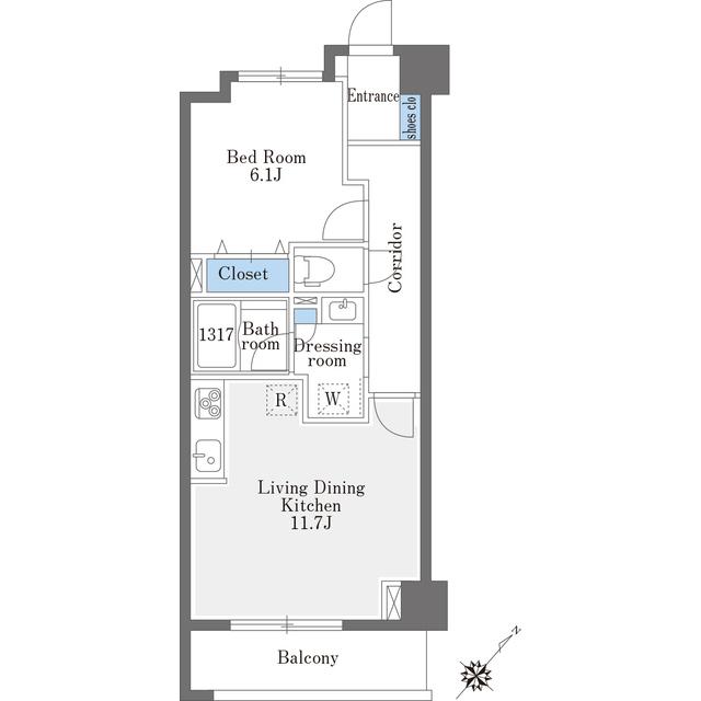 Ｌａ　Ｄｏｕｃｅｕｒ巣鴨Ｗｅｓｔ（206） 間取り図画像