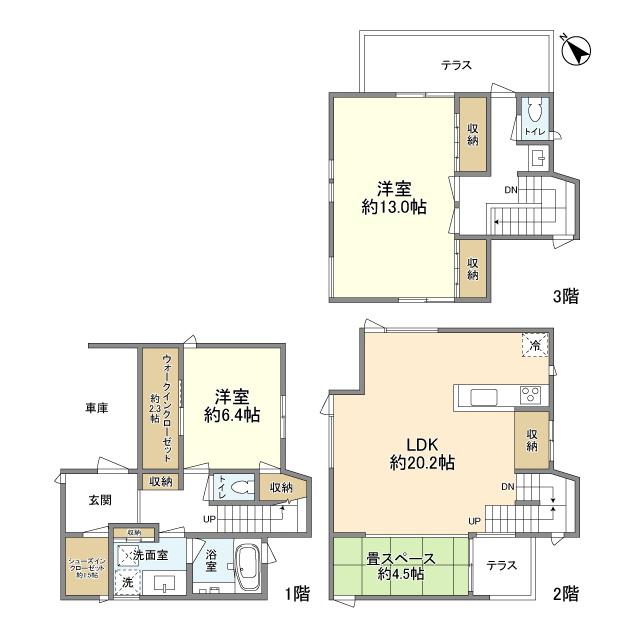 上目黒４丁目貸家（-） 間取り図画像