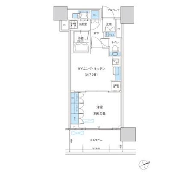 パークシティ柏の葉キャンパス　ザ・ゲートタワー　ウエスト（1214） 間取り図画像