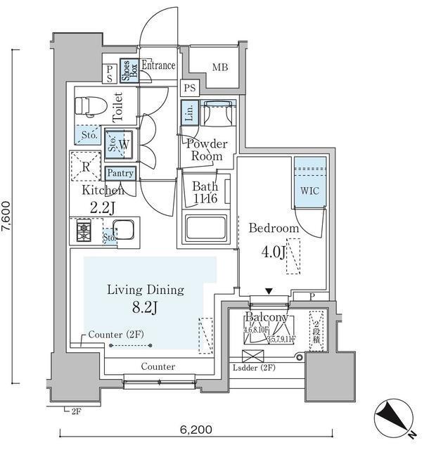 ＧＲＡＮ　ＰＡＳＥＯ横濱関内ＰＲＥＭＩＵＭ（1104） 間取り図画像