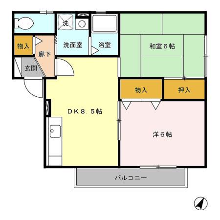 プリシアード　Ⅱ（102） 間取り図画像