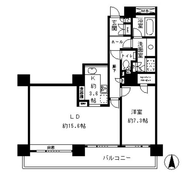 リバーポイントタワー（1907） 間取り図画像