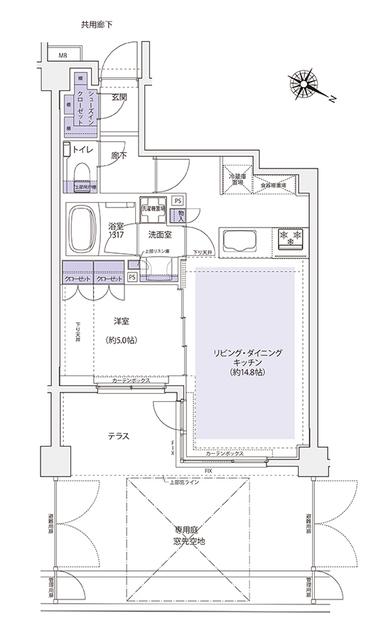 ＫＤＸレジデンス横濱紅葉坂（104） 間取り図画像