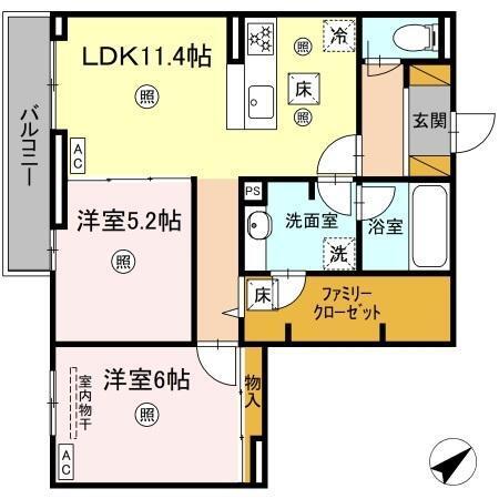 アミティエY（106） 間取り図画像