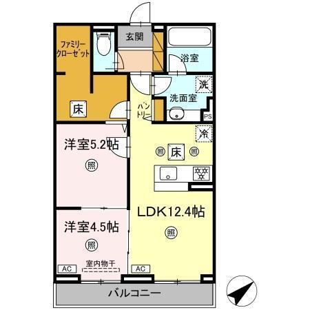 アミティエY（102） 間取り図画像